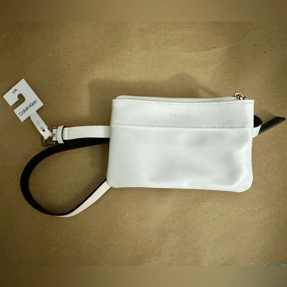 NWT - Calvin Klein White Belt Bag L/XL